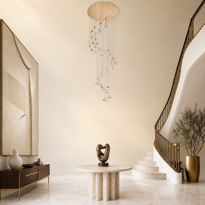 Orvan Cascading Handmade Glass Chandelier
