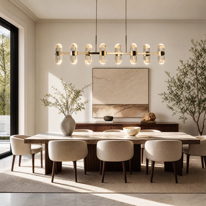Pearl Net Modern Linear Dining Pendant Light