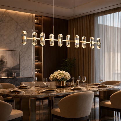 Pearl Net Modern Linear Dining Pendant Light