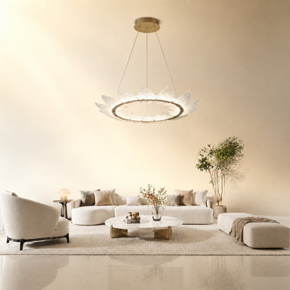 Pelvin Modern Glass Ring Chandelier