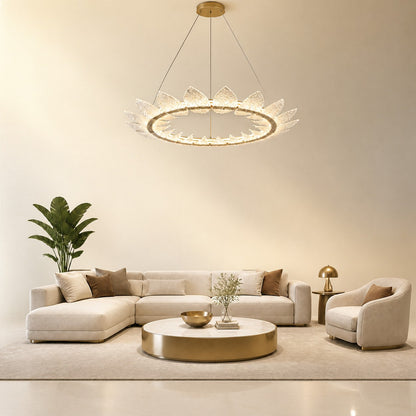 Pelvin Modern Glass Ring Chandelier