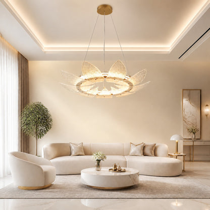 Pelvin Modern Glass Ring Chandelier