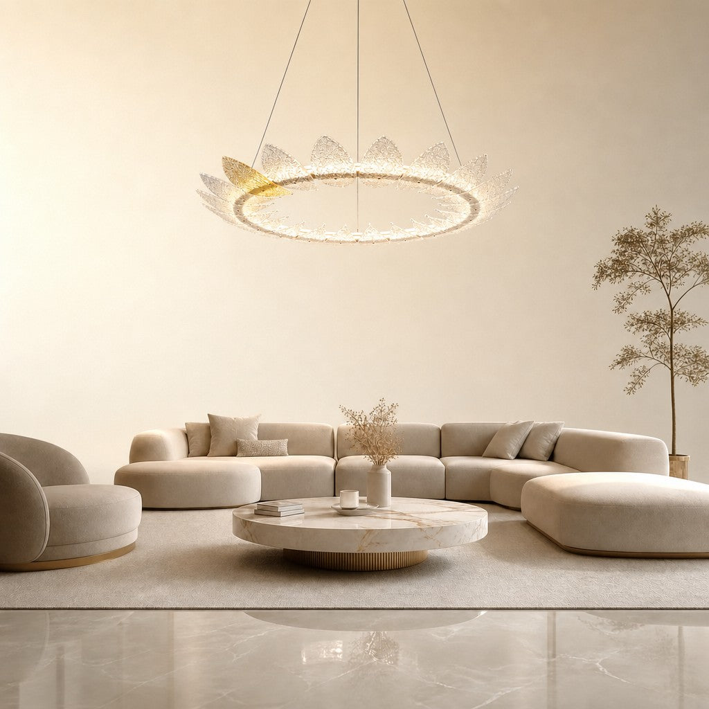 Pelvin Modern Glass Ring Chandelier