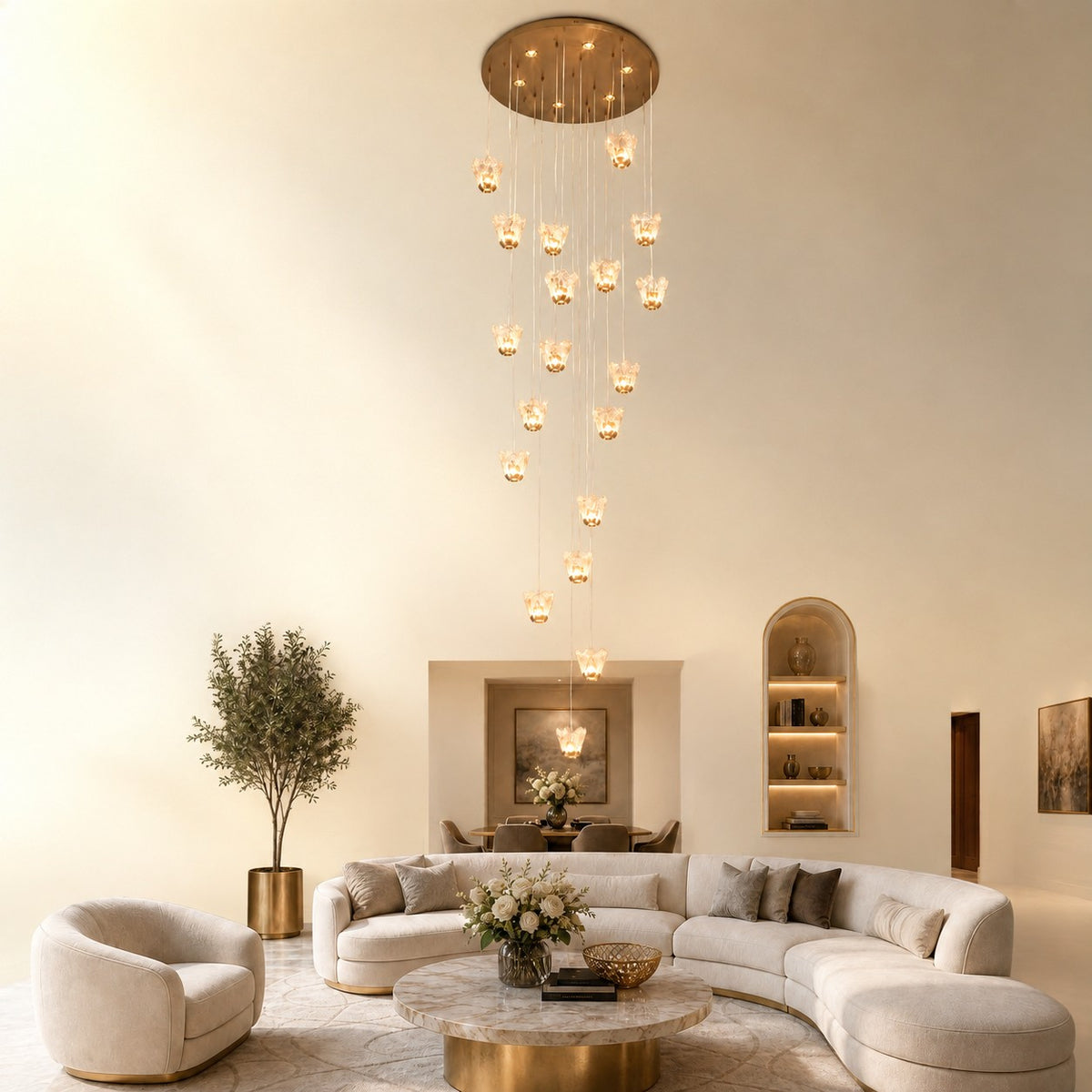 Petalia Modern Cluster Pendant Light 31.5" D
