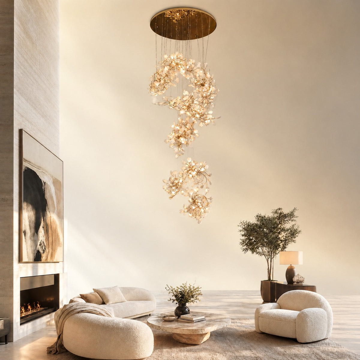 Petalo Ceramic Chandelier