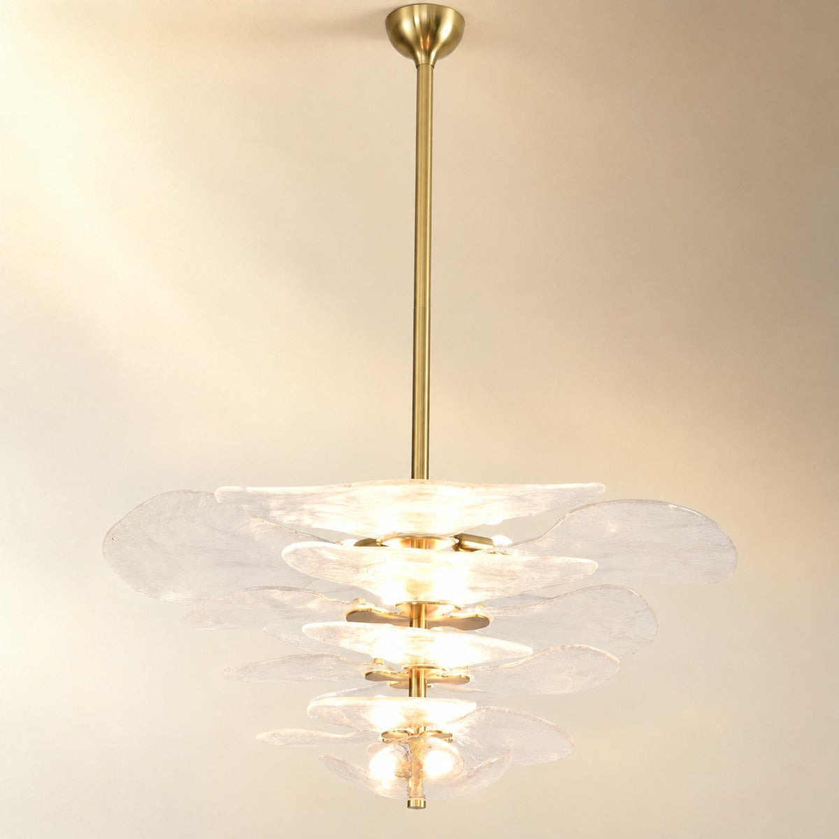 Petals Gold Murano Chandelier