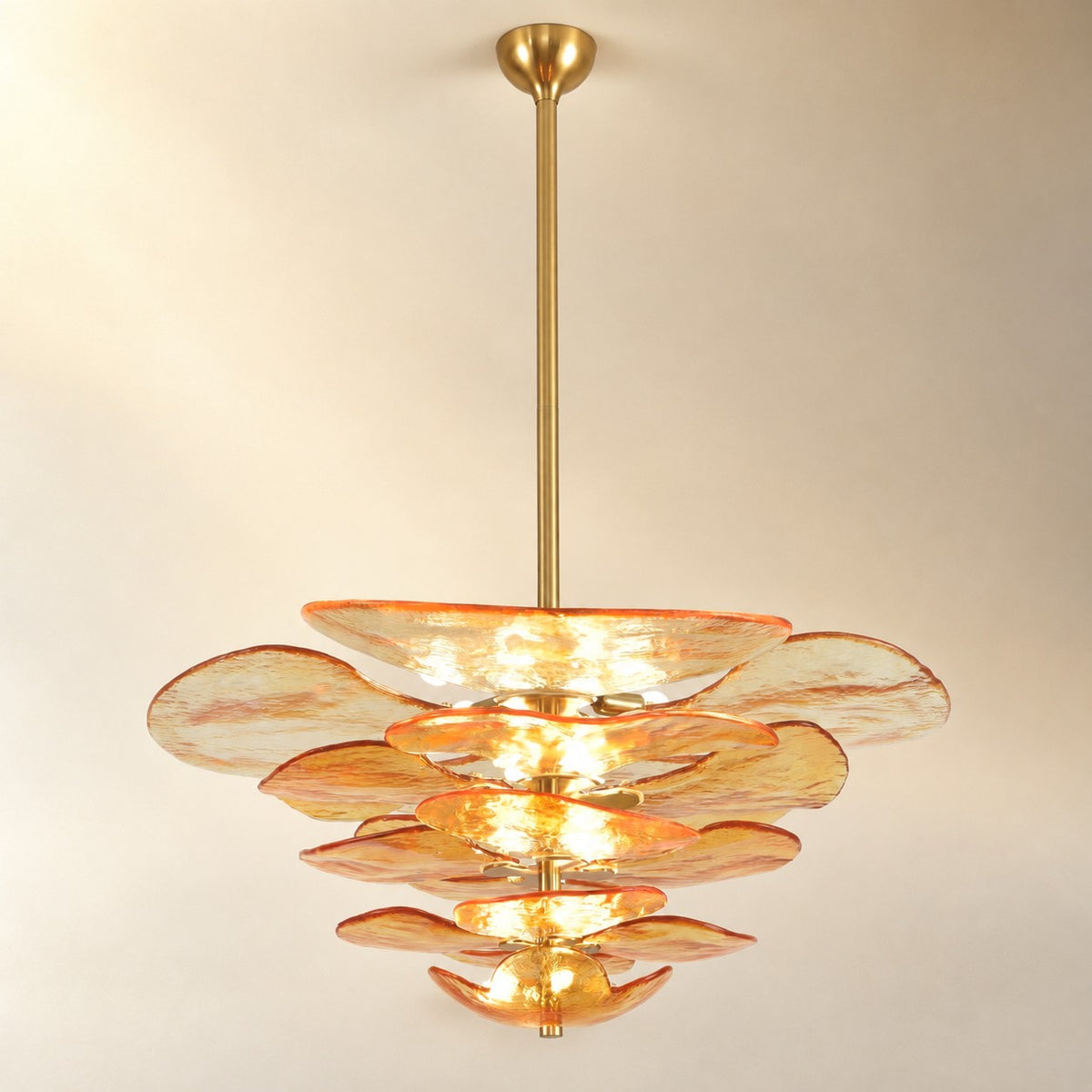 Petals Gold Murano Chandelier