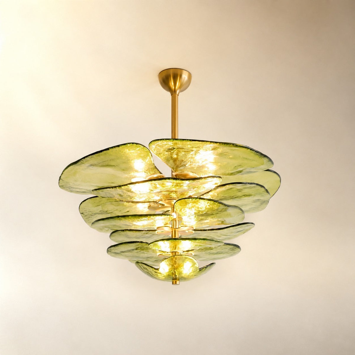 Petals Gold Murano Chandelier