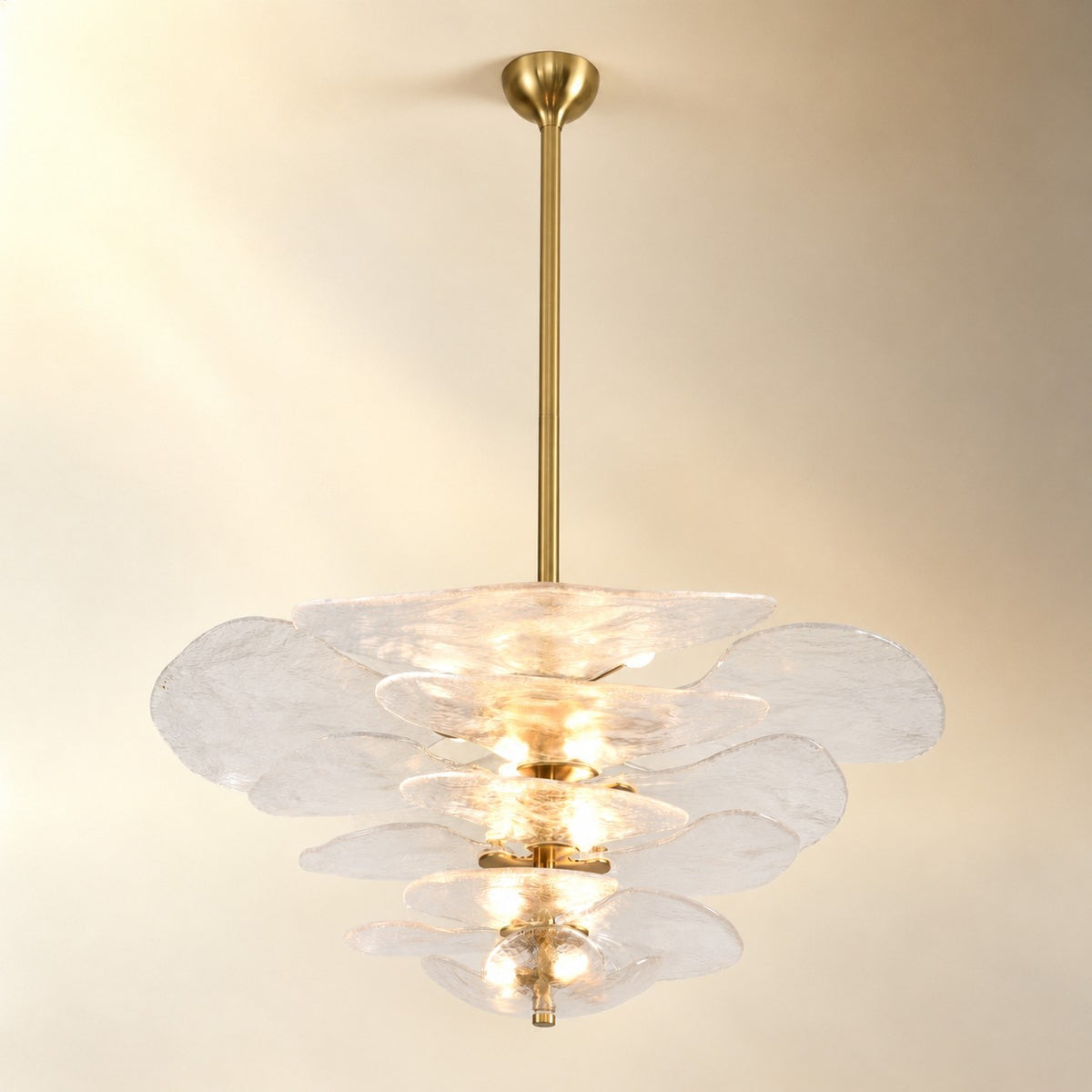 Petals Gold Murano Chandelier