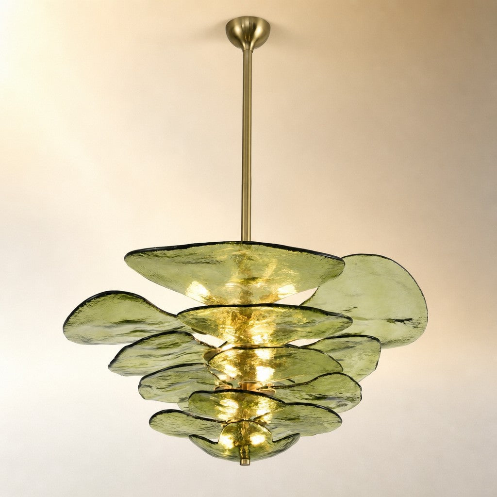 Petals Gold Murano Chandelier