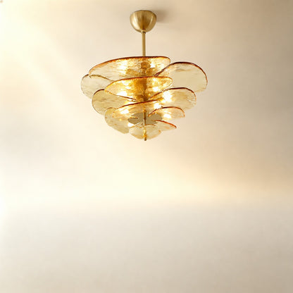 Petals Gold Murano Chandelier