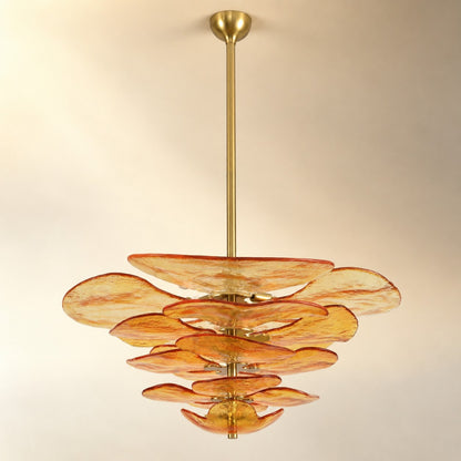 Petals Gold Murano Chandelier