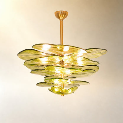 Petals Gold Murano Chandelier