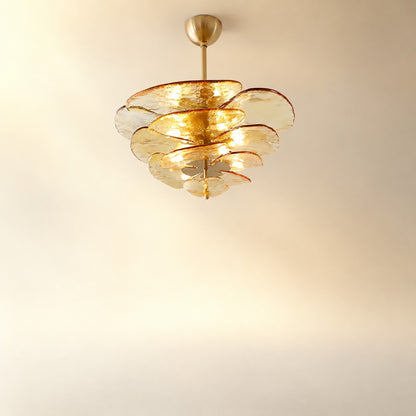 Petals Gold Murano Chandelier