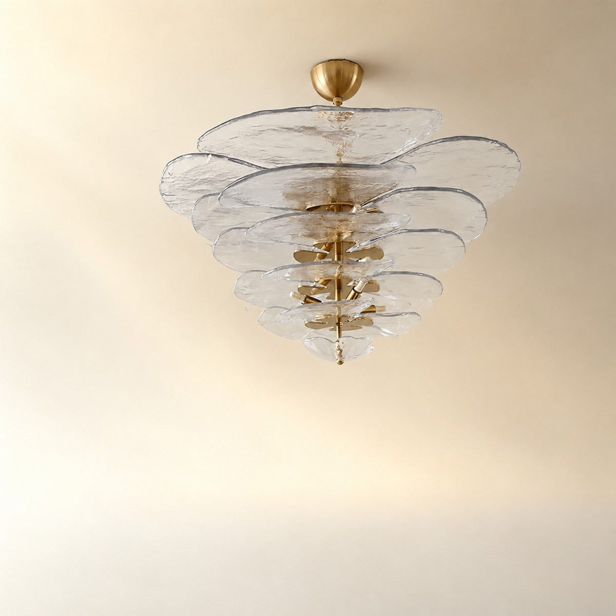 Petals Gold Murano Chandelier