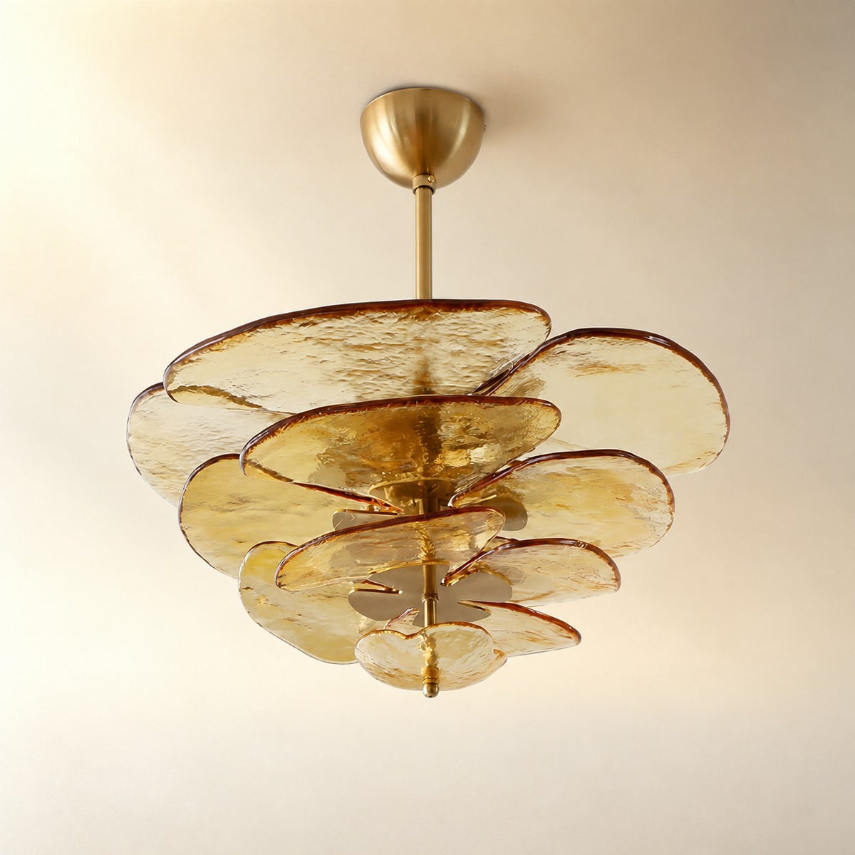 Petals Gold Murano Chandelier