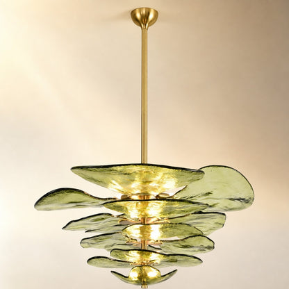Petals Gold Murano Chandelier