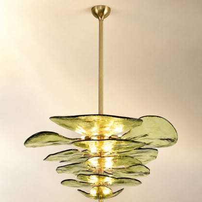 Petals Gold Murano Chandelier