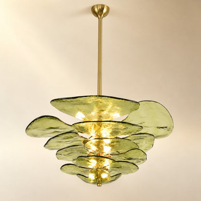 Petals Gold Murano Chandelier