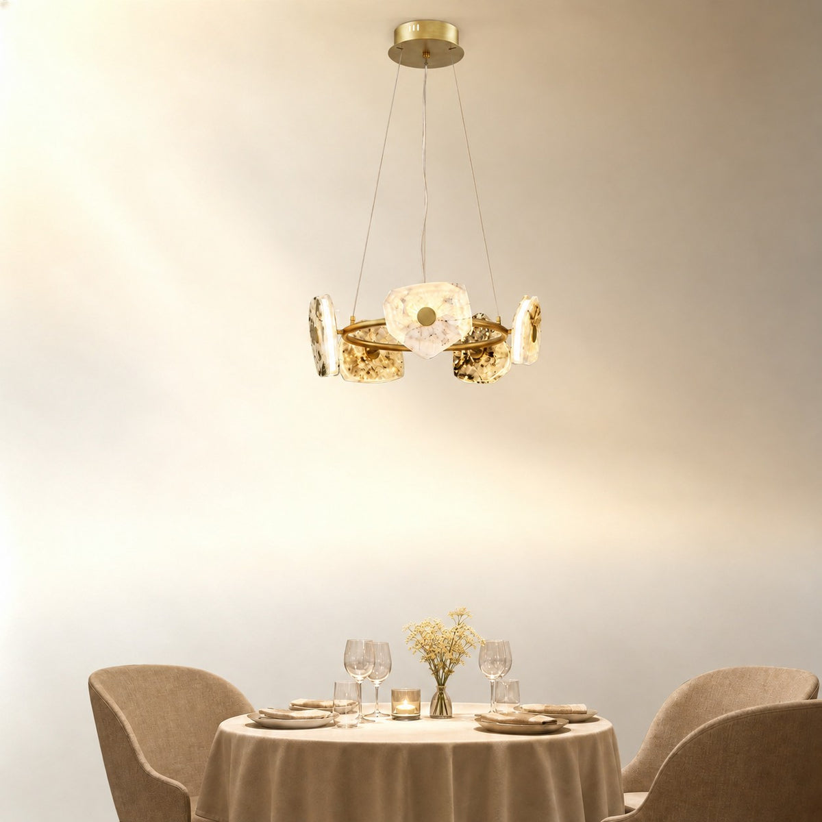 Petra Modern Natrual Stone Pendant Light