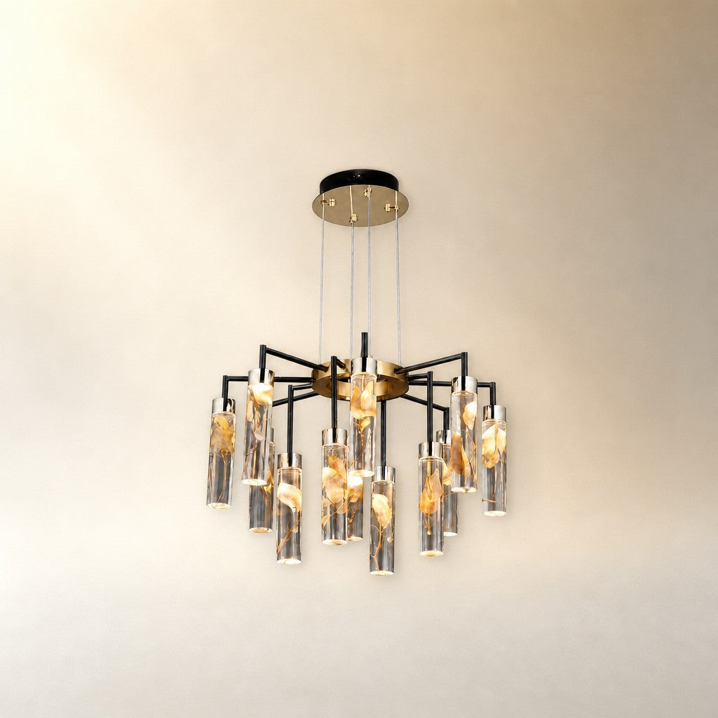 Phoenix Tree Modern Sculptural Ring Chandelier