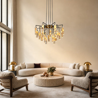Phoenix Tree Modern Sculptural Ring Chandelier