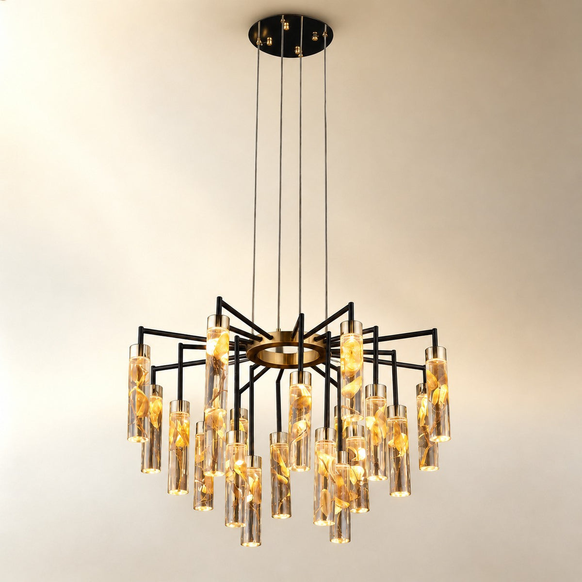 Phoenix Tree Modern Sculptural Ring Chandelier