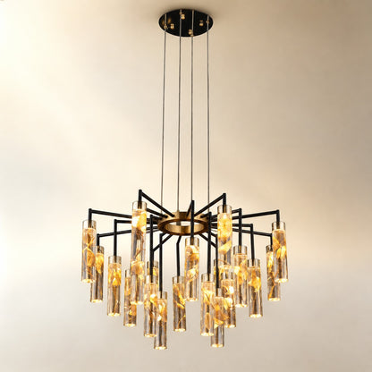 Phoenix Tree Modern Sculptural Ring Chandelier