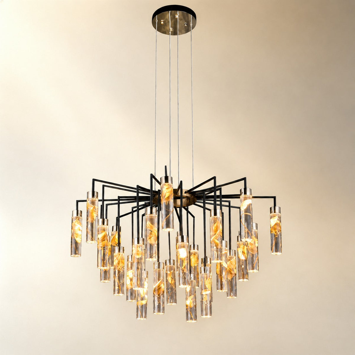 Phoenix Tree Modern Sculptural Ring Chandelier