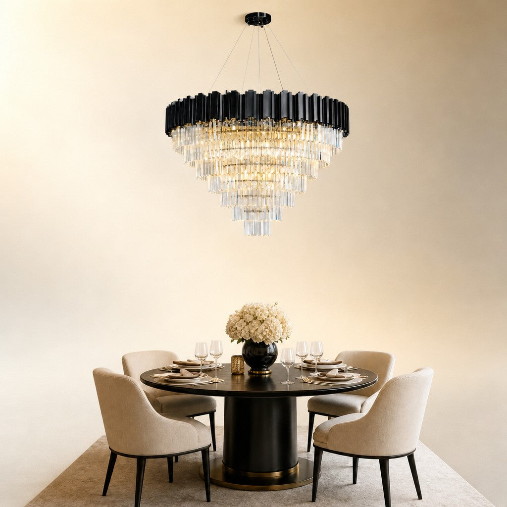 Preston Crystal Round Chandelier 39.4"D