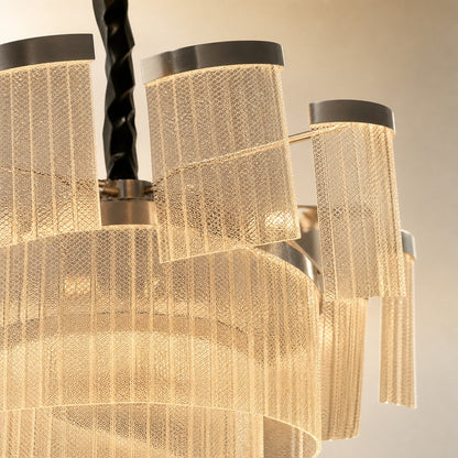 Prismata Crystal Modern Sculptural Ring Chandelier