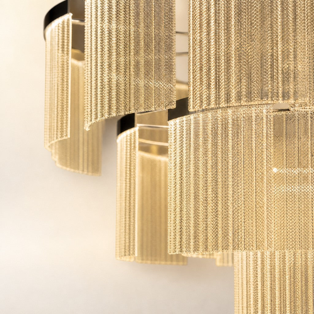 Prismata Crystal Modern Sculptural Ring Chandelier