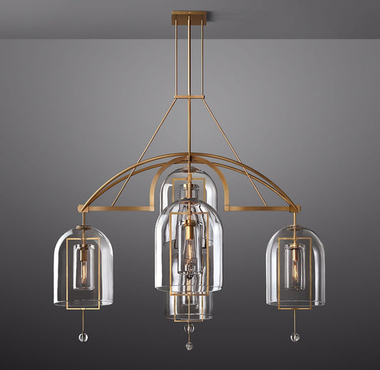 Fansiica Round Chandelier 61" 5-Lights