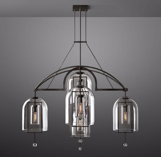 Fansiica Round Chandelier 61" 5-Lights