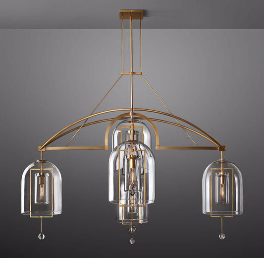 Fansiica Round Chandelier 73" 5-Lights