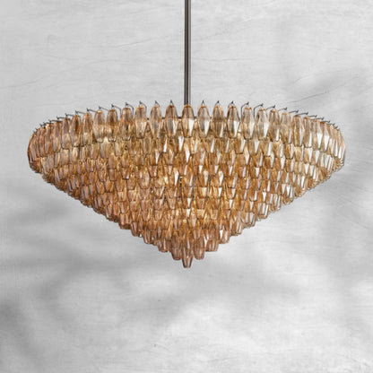 Cyra Glass Tiered Round Chandelier 37"D 47"D 62"D