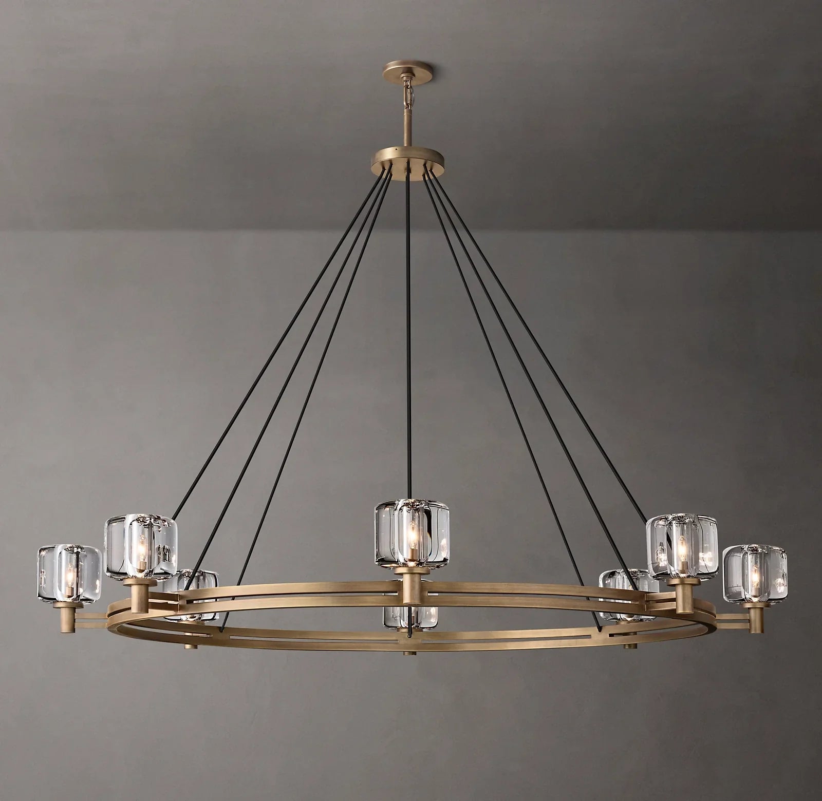 Demaret  Round Chandelier 60" for Living Room, Bedroom, Dining Table