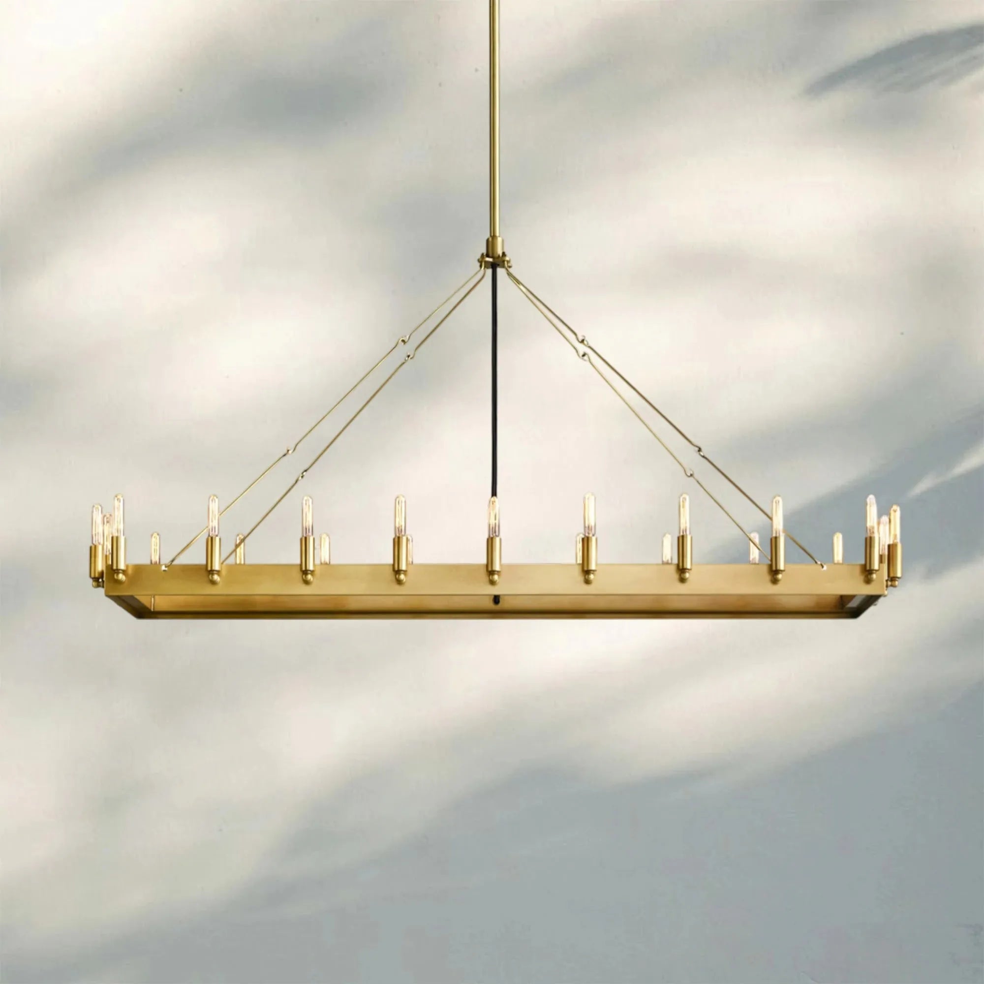 Celestine Vintage Filament Rectangular Chandelier
