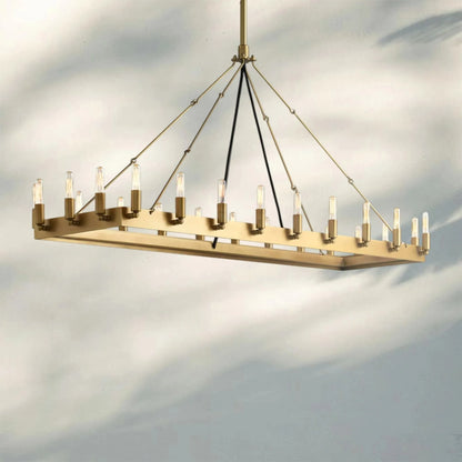 Celestine Vintage Filament Rectangular Chandelier