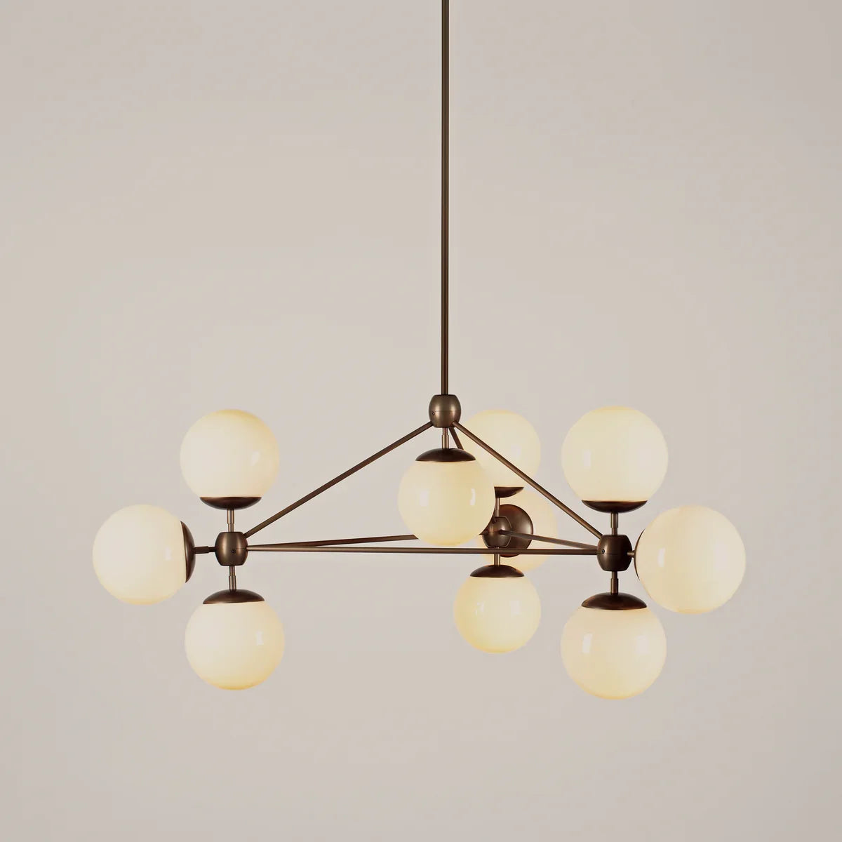 Modo Chandelier 37" - 3 Sided, 10 Globes
