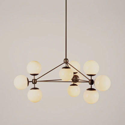 Modo Chandelier 37" - 3 Sided, 10 Globes
