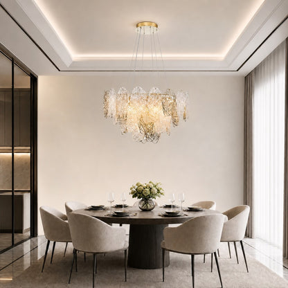 Pryvin Artisan Glass Round Chandelier