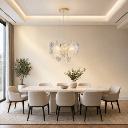 Pryvin Artisan Glass Round Chandelier