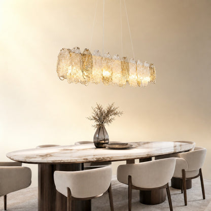 Pryvin Artisan Glass Round Chandelier