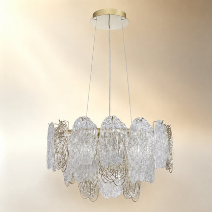 Pryvin Artisan Glass Round Chandelier
