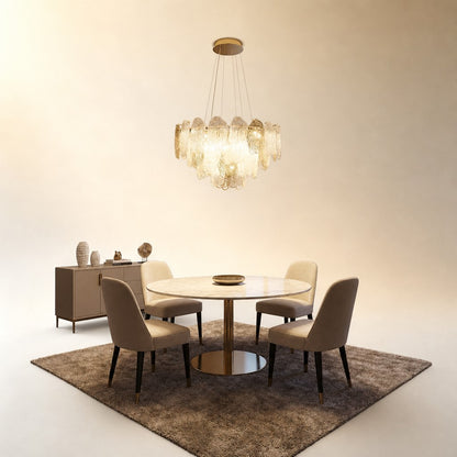 Pryvin Artisan Glass Round Chandelier