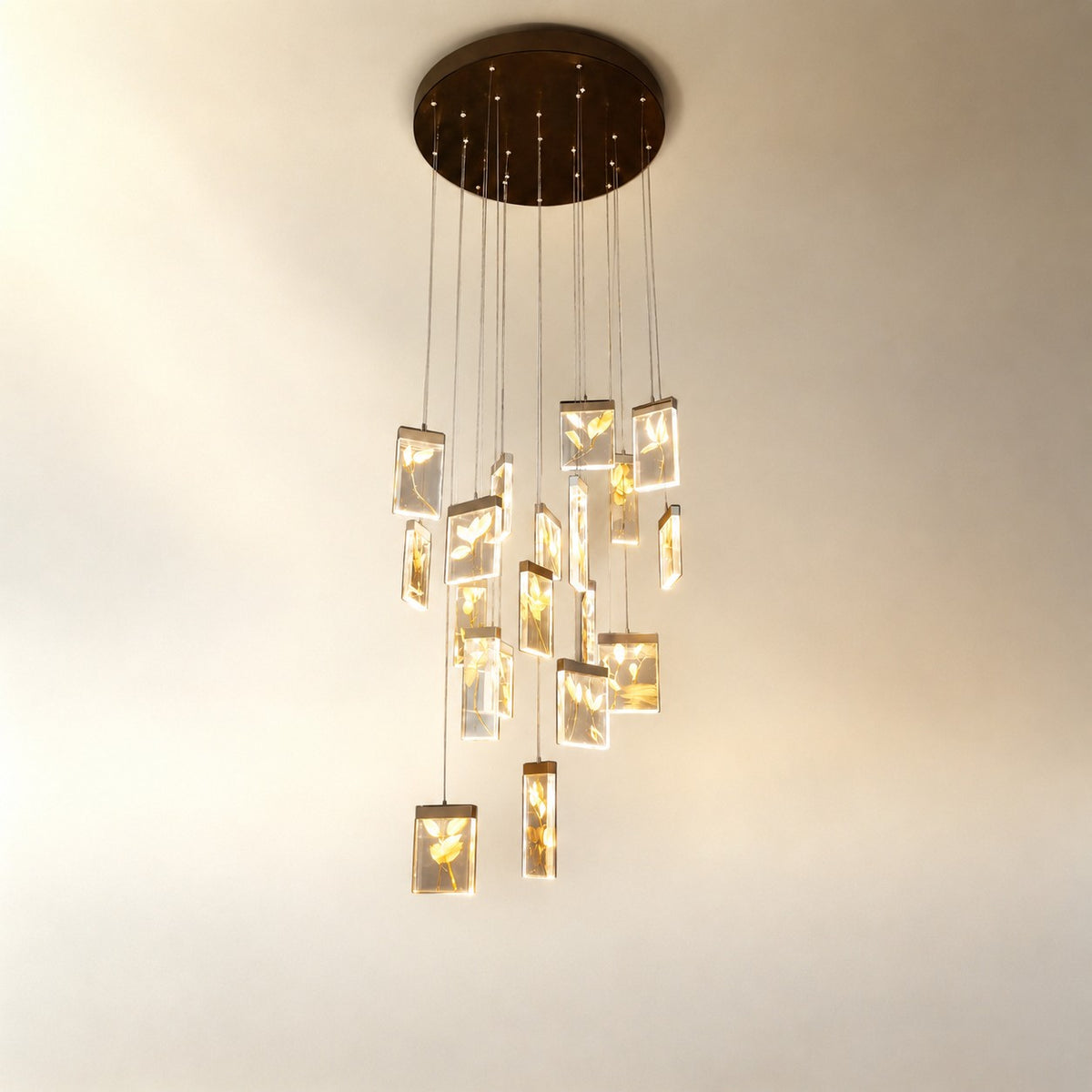 Purple Mountain Modern Sculptural Pendant Light