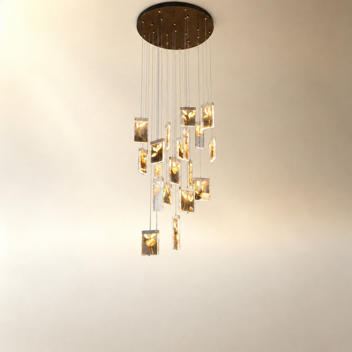 Purple Mountain Modern Sculptural Pendant Light