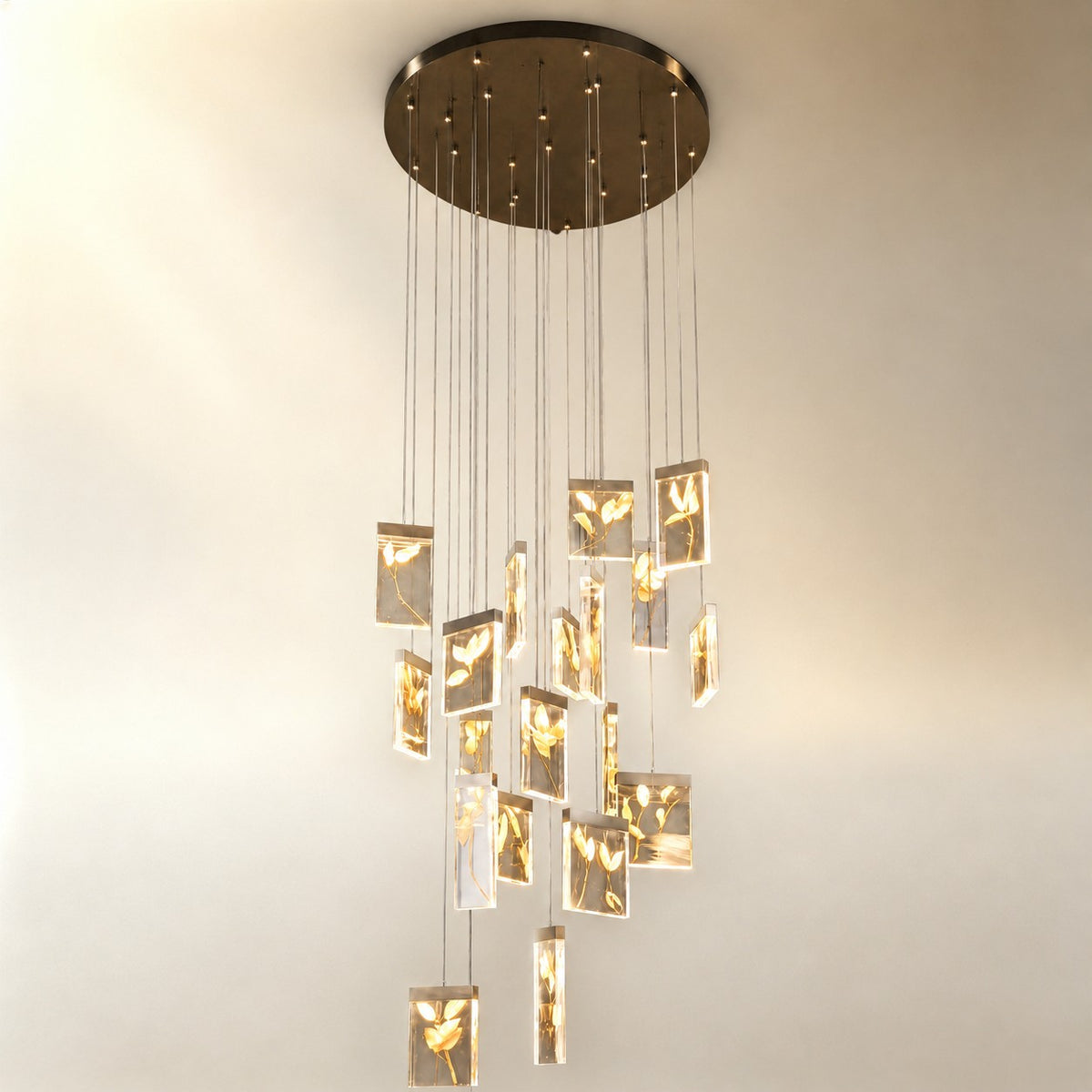 Purple Mountain Modern Sculptural Pendant Light