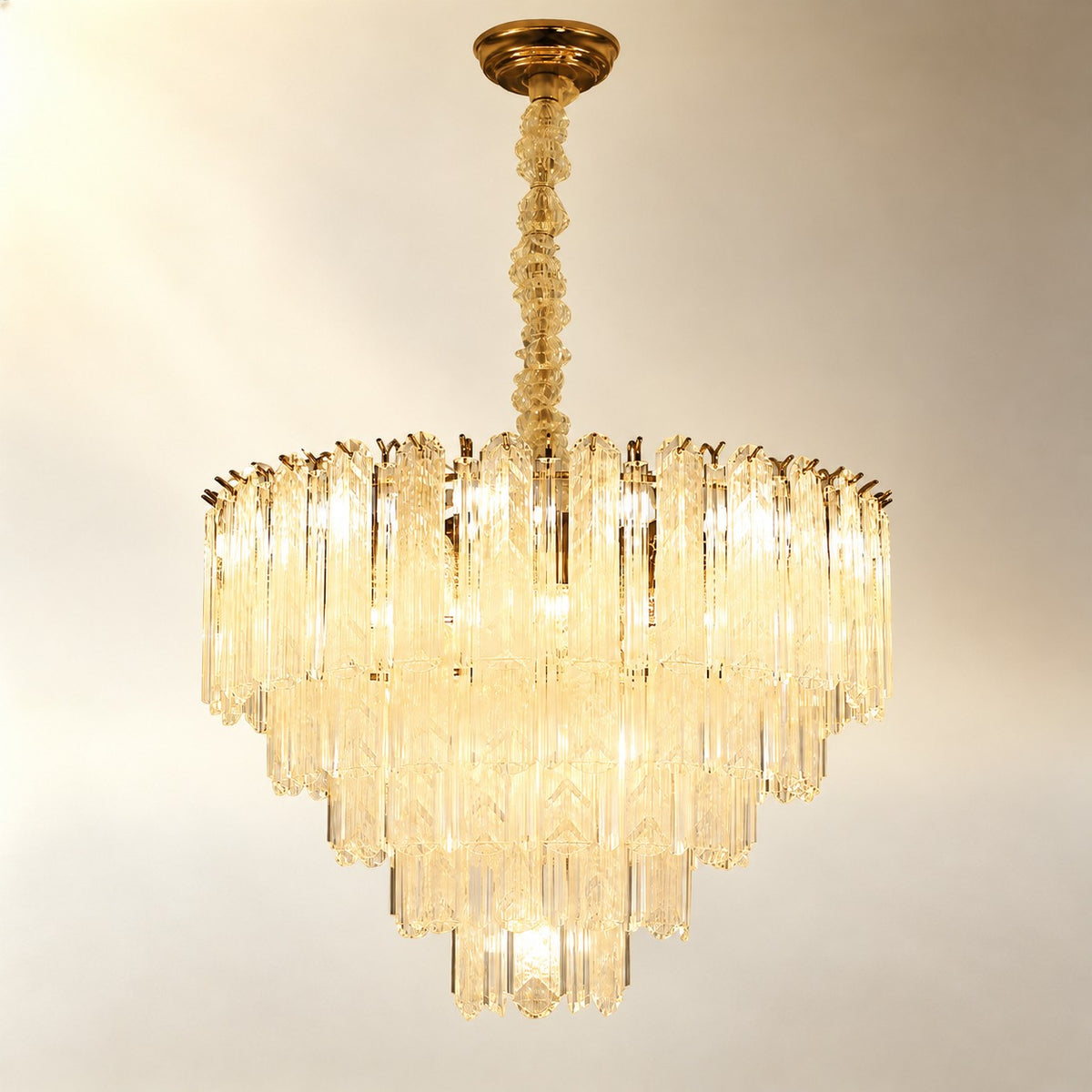 Quadro Glass Rod Chandelier